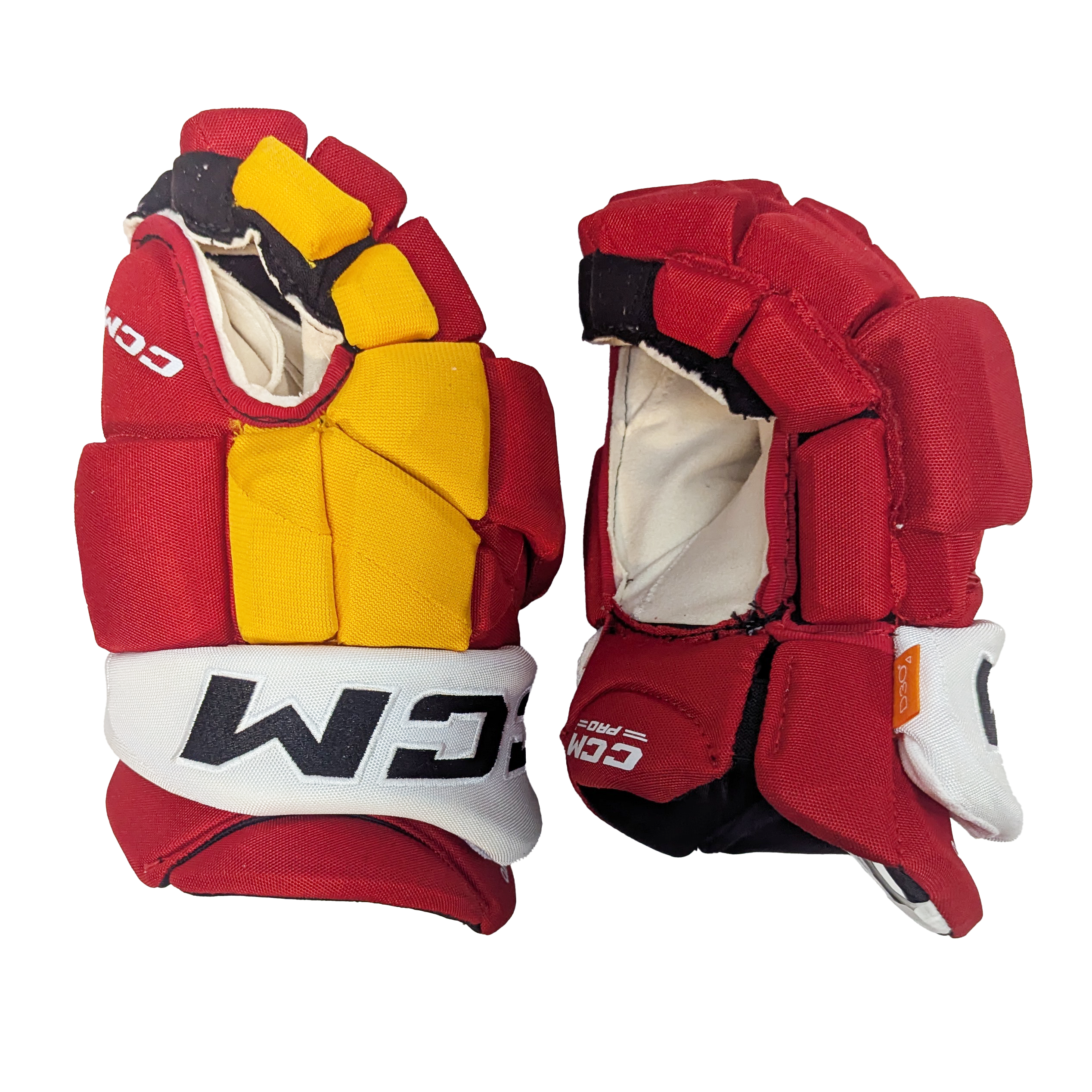 CCM HGJSPP - Gant NHL Pro Stock - Andrei Kuzmenko (Rouge/Jaune/Blanc)